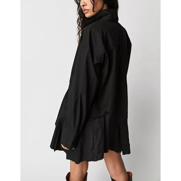 FREE PEOPLE Freya Poplin Tunic / Black - Picture 3 of 8
